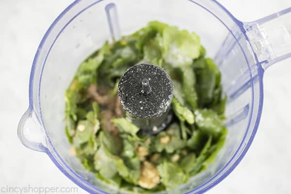 Dressing Ingredients in food processor