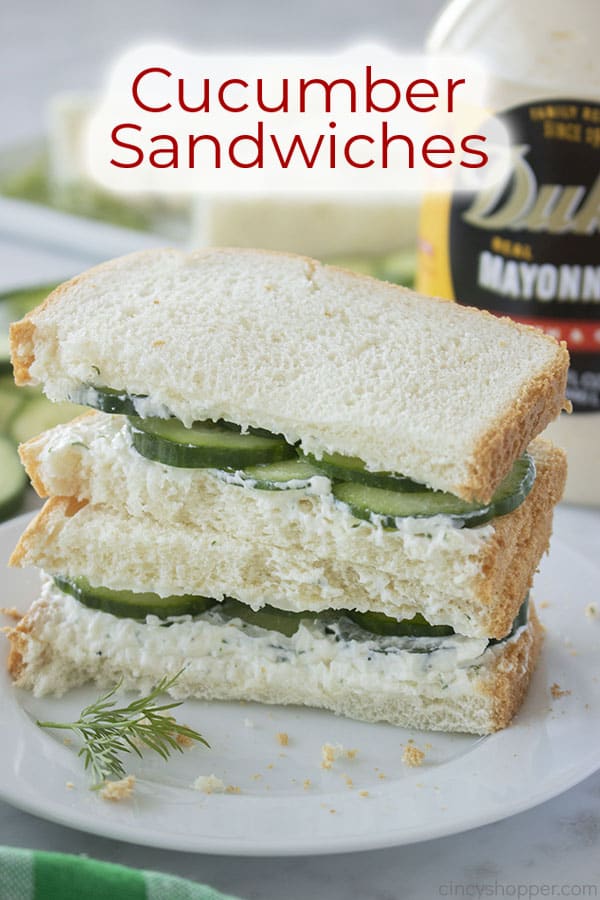 Text on image Cucumber Sandwich