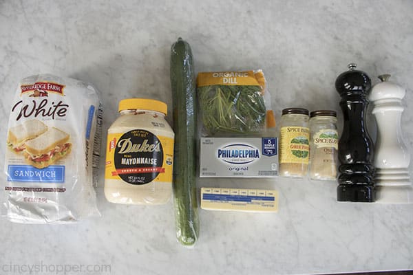 Cucumber Sandwich Ingredients