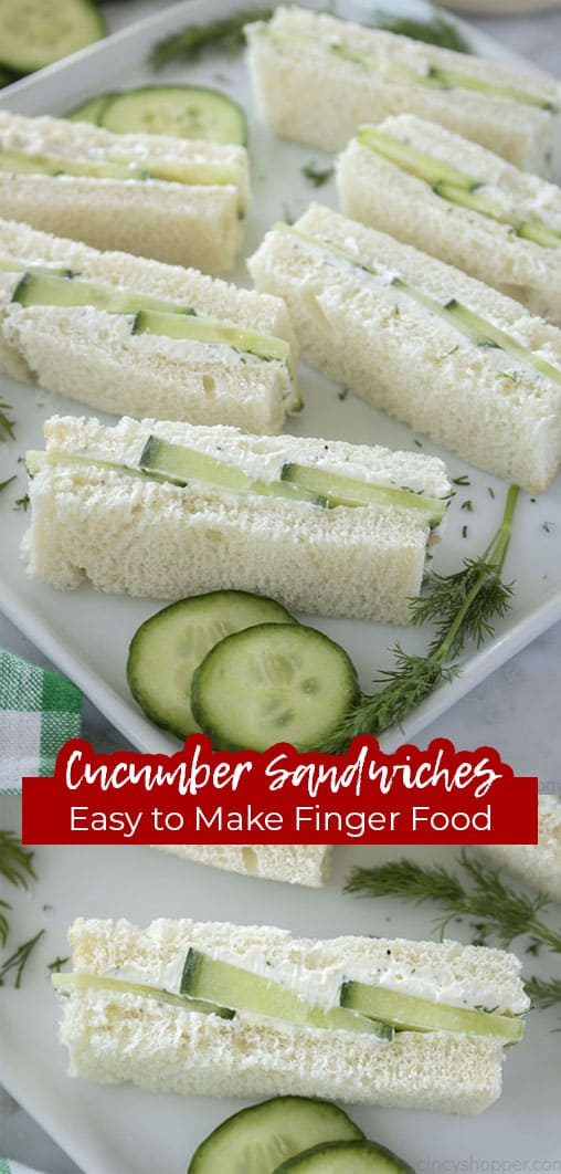 Long pin Cucumber Sandwiches Easy to make Finger Food