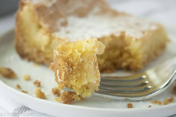 Gooey Cake on a fork