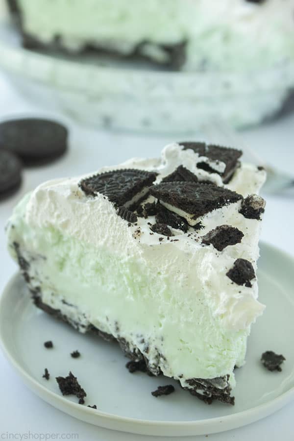 Grasshopper Pie on a plate