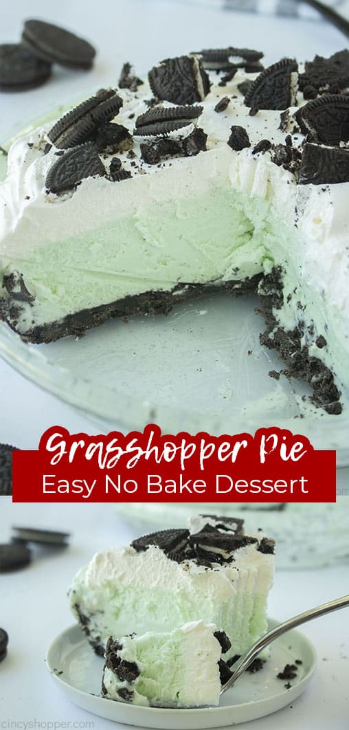 Long Pin grasshopper Pie Easy No Bake Dessert