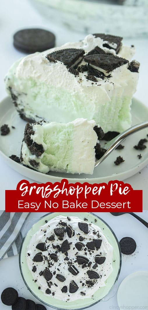 Long Pin grasshopper Pie Easy No Bake Dessert