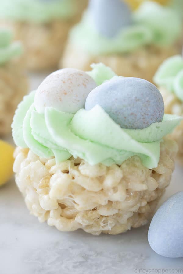 Rice Krispie Nests with Cadbury mini eggs