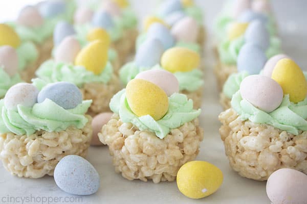 Eggs in Krispie nests