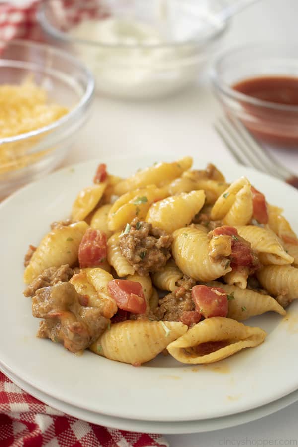 Taco Pasta on a plate