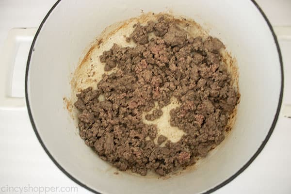Grease drained from ground beef