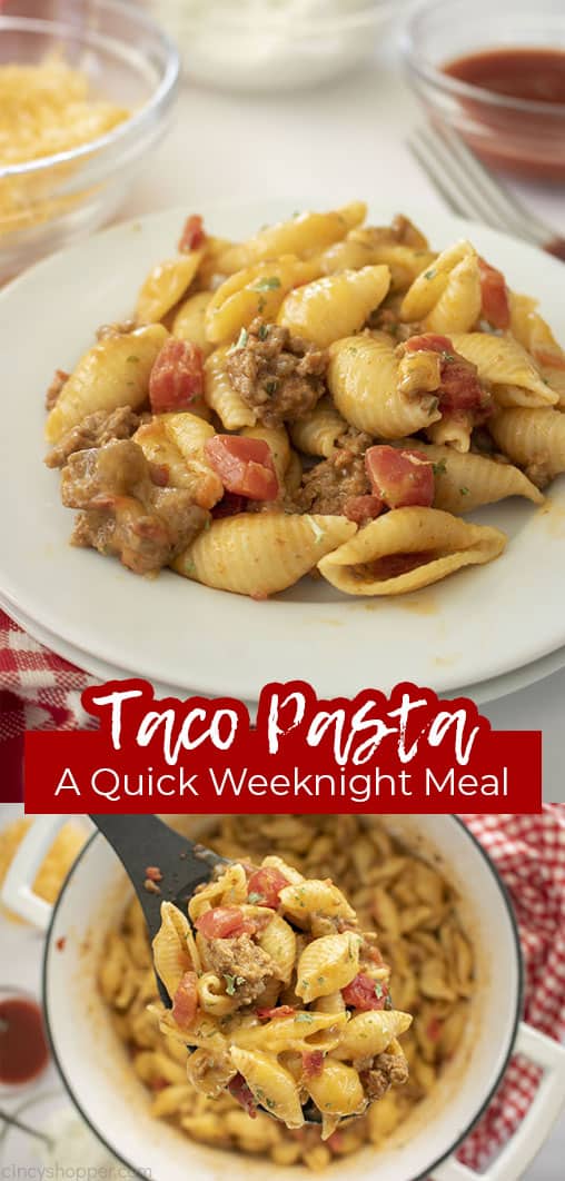 Long pin Taco Pasta A Quick Weeknight Meal