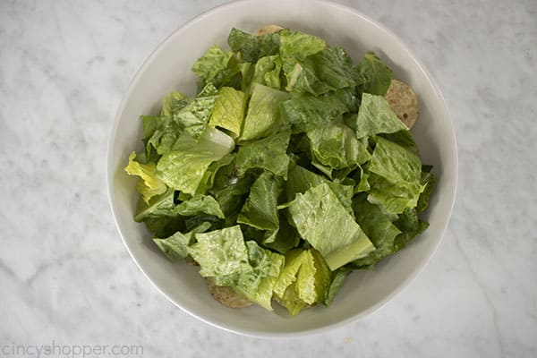 Lettuce add to bowl