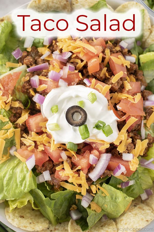 Text on image Taco Salad