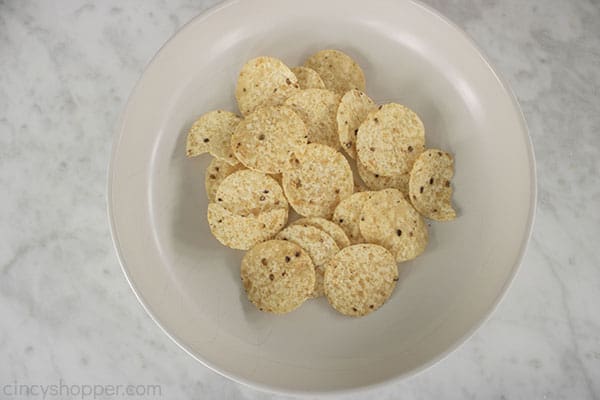 Tortilla Chips added to bowl