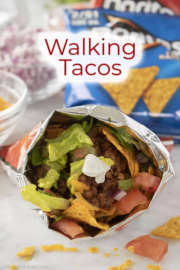 Text on image Walking Tacos