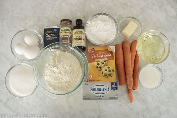 Carrot Bread Ingredients