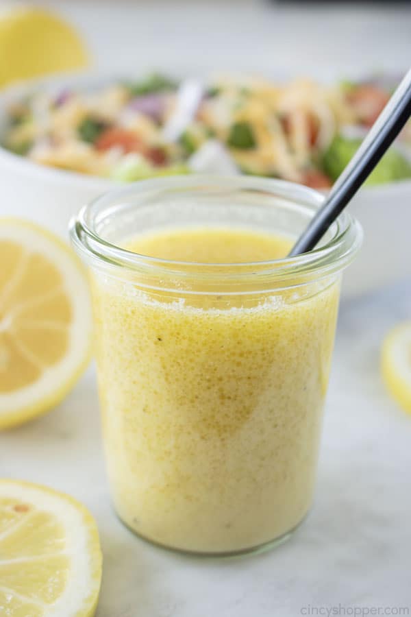 Lemon Vinaigrette in a jar