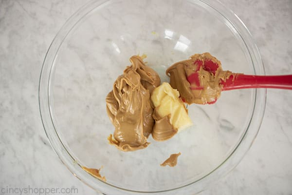 Peanut Butter and butter in a bowl