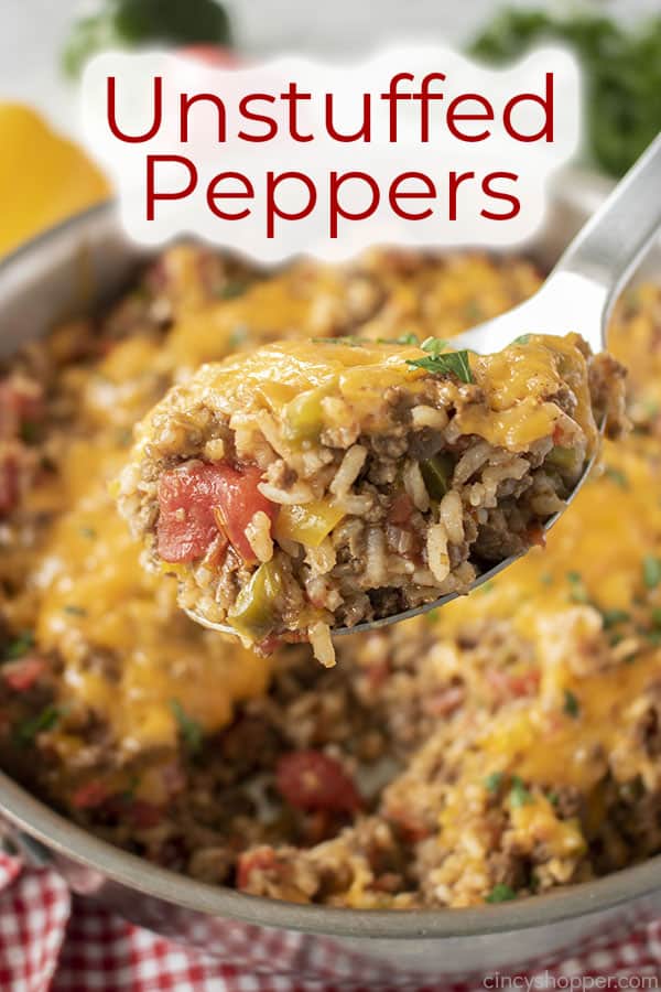Text on image Unstuffed Peppers