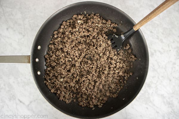 Cooked ground beef mixture