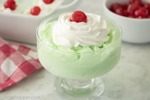 Cream Cheese Jello dessert in a bowl