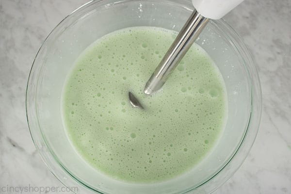 Immersion blender in cream cheese salad