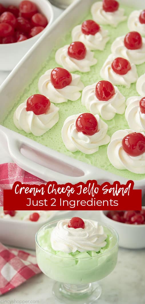 Long pin Cream Cheese Jello Salad Just 2 Ingredients