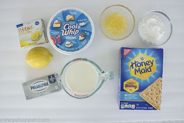 Ingredients for Lemon Cheesecake Cups