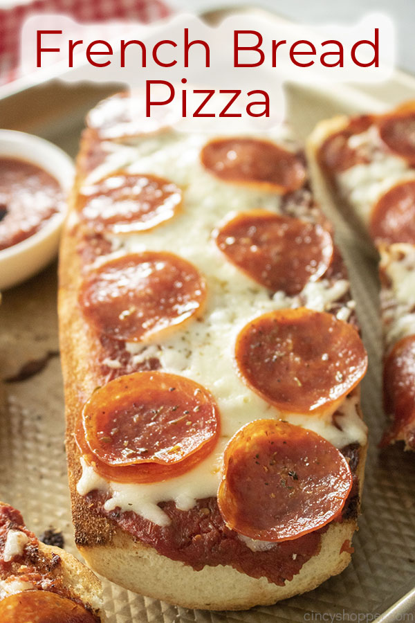 Text on image French Bread Pizza