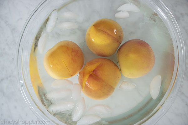 Blanched peaches