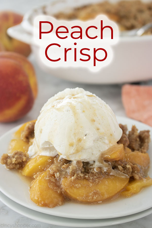 Text on image Peach Crisp