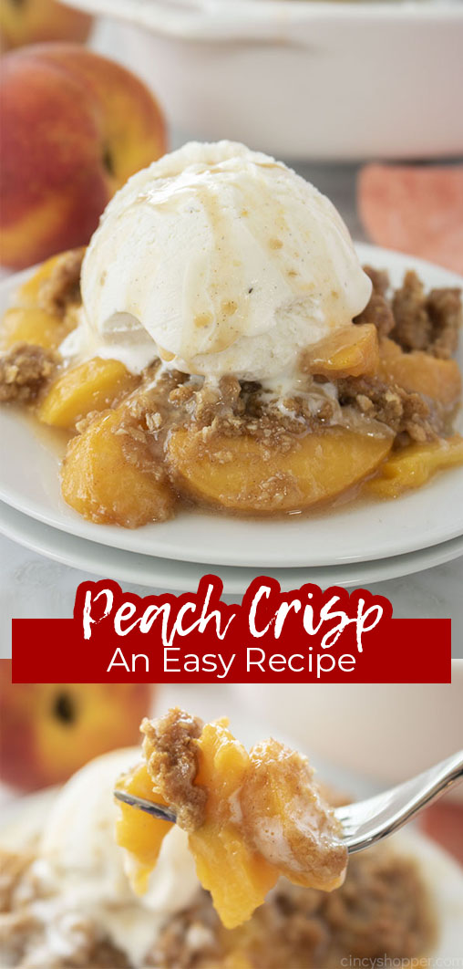 Long pin collage Peach Crisp An Easy Recipe