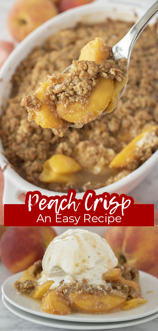 Long pin collage Peach Crisp An Easy Recipe