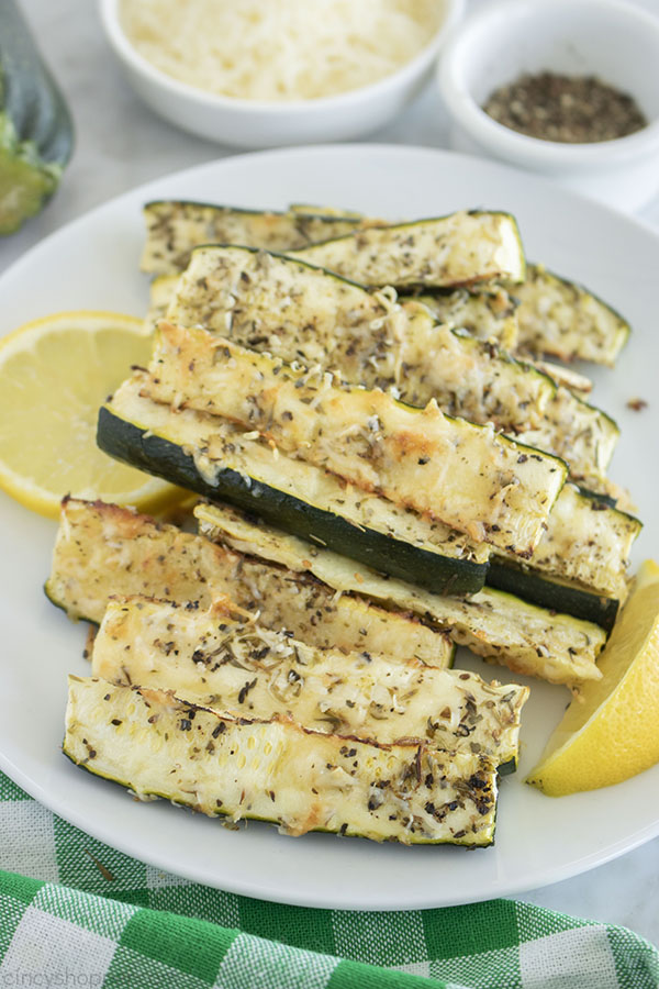 Roasted Zucchini on a plate