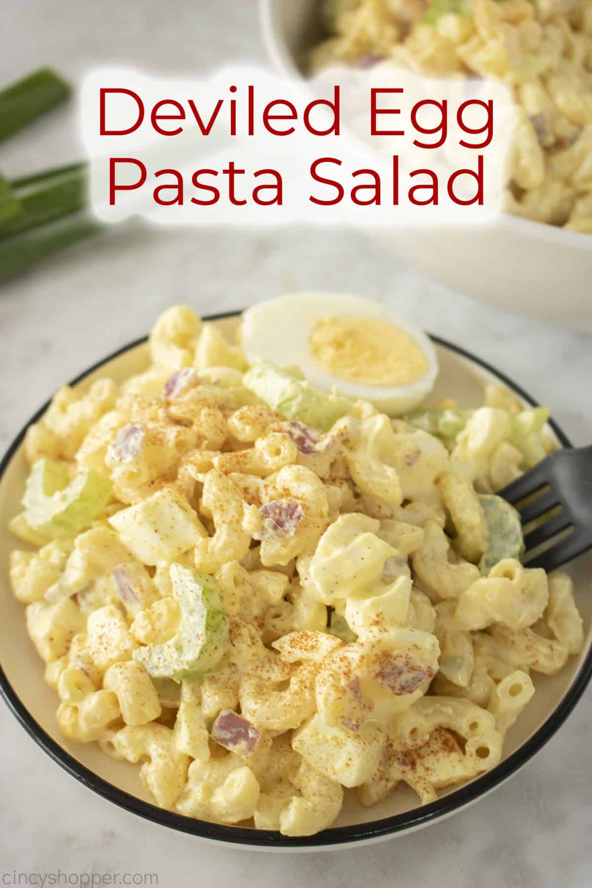 Egg Pasta Salad on a plate