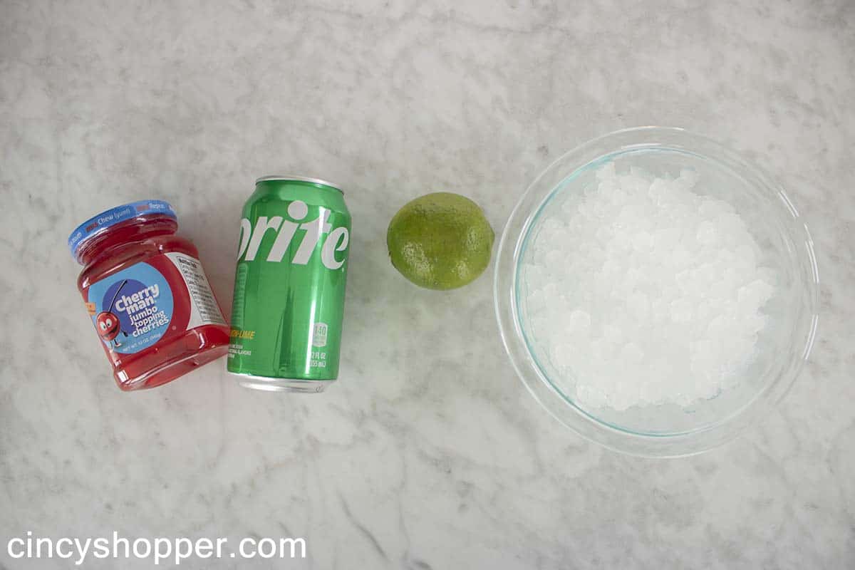 Ingredients to make Cherry Limeade