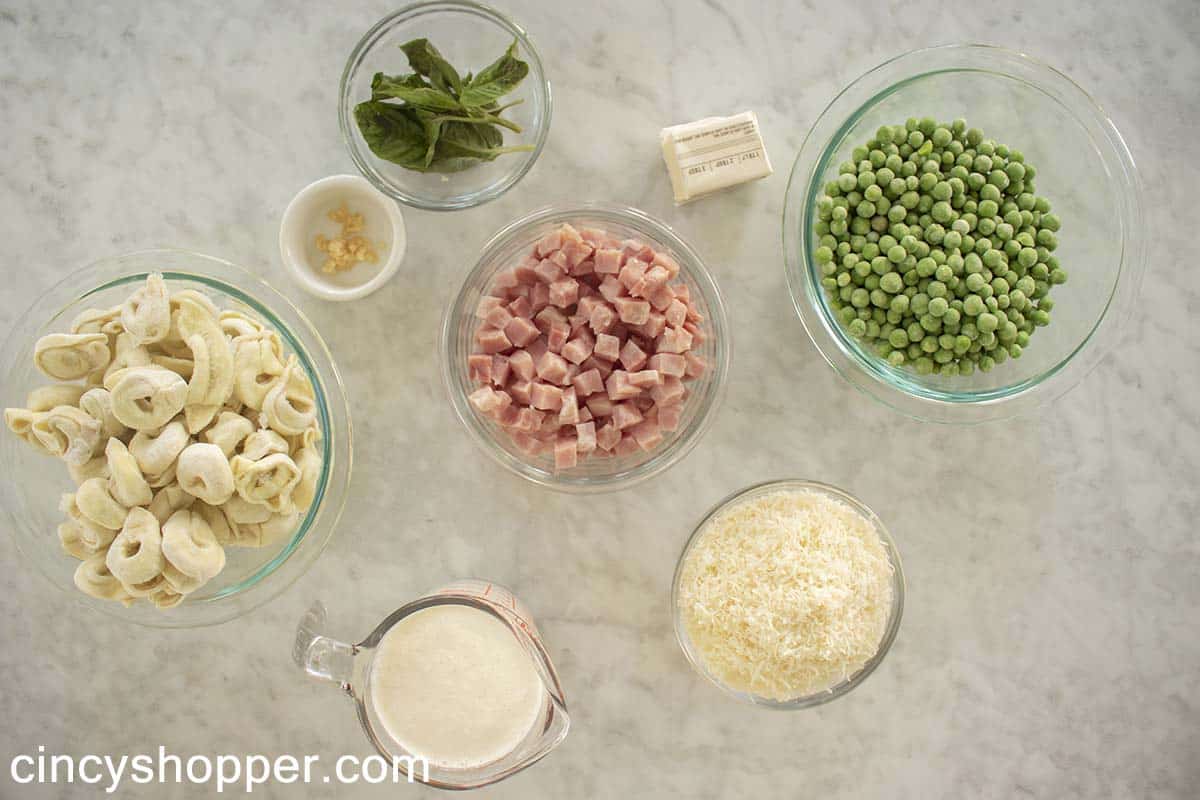 Ingredients to make Tortellini Alla Panna