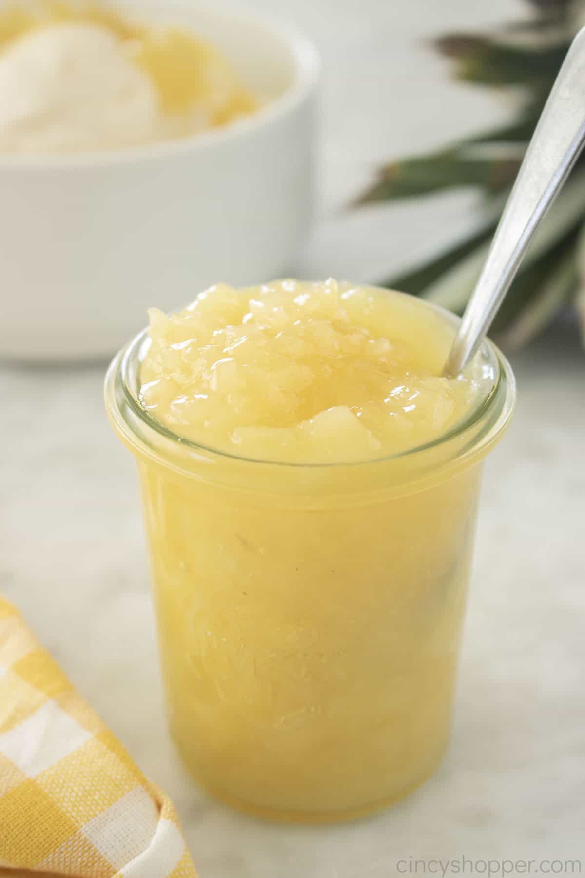Pineapple Sauce in a jar.