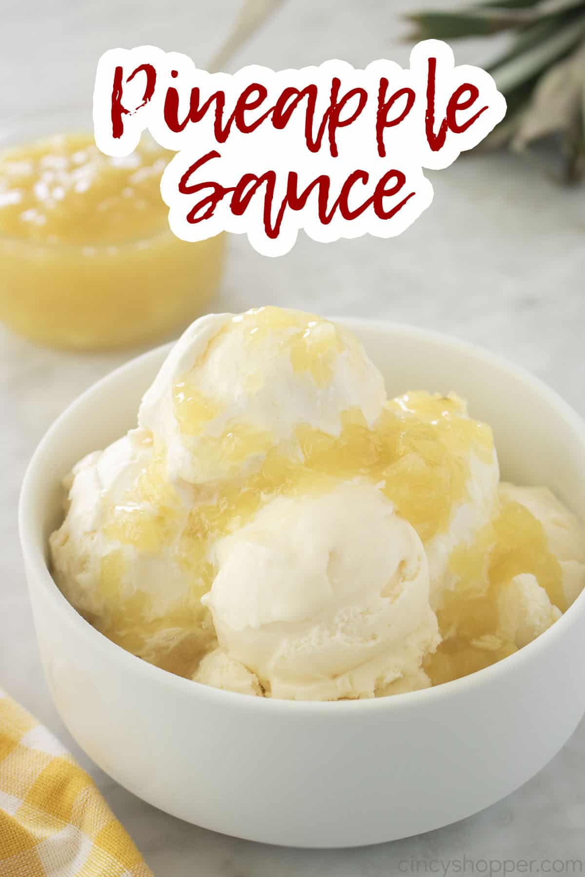 Text on image Pineapple Sauce