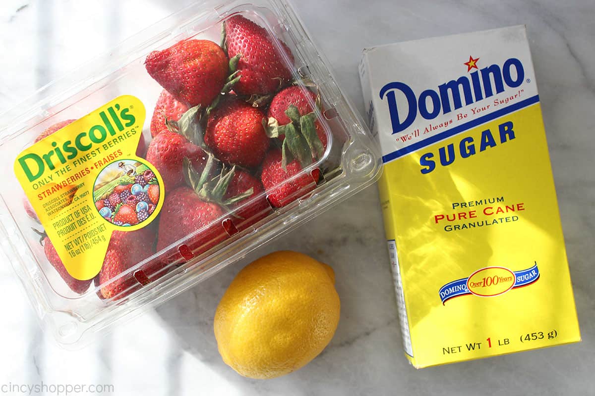 Strawberry Topping ingredients