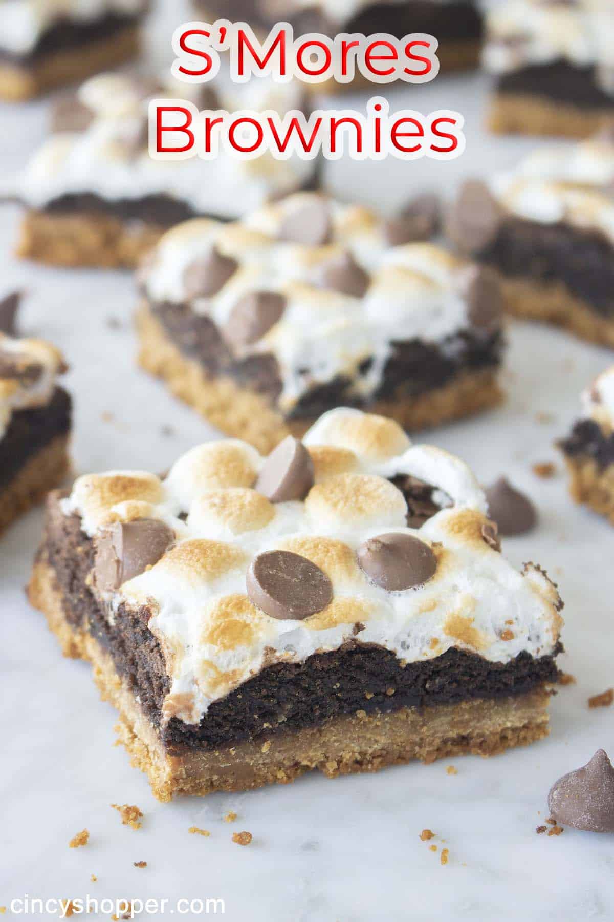 Text on image S'mores Brownies