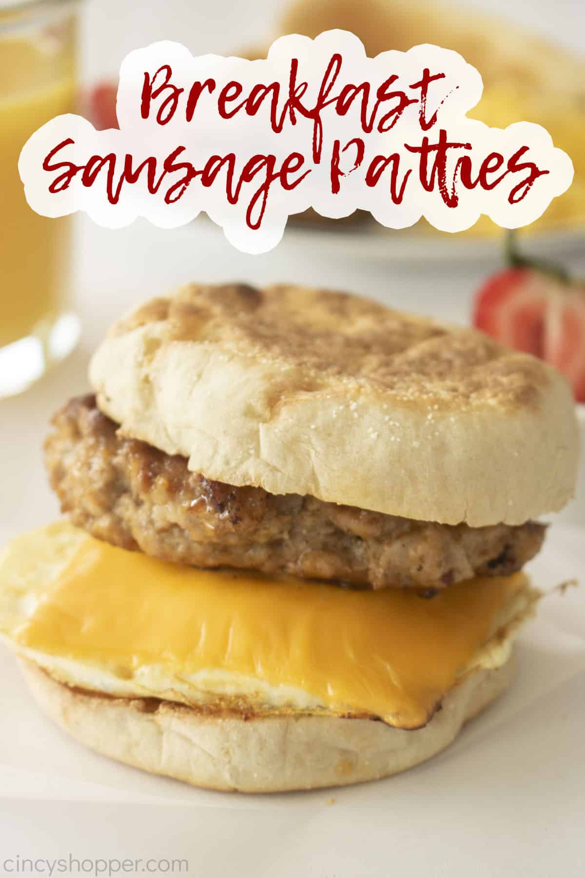 Text on image Breakfast Sausage Patties.