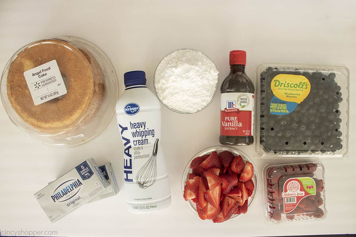 Berry Trifle Ingredients.