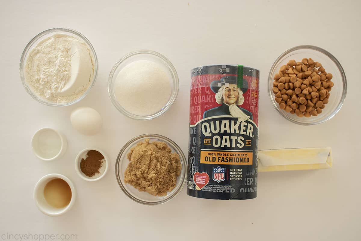 Oatmeal Butterscotch Cookies Ingredients