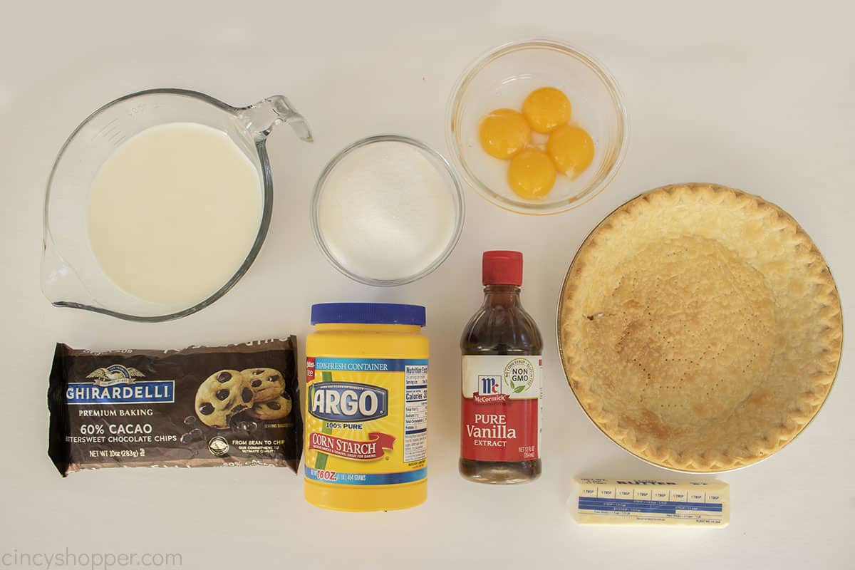 Old Fashioned Chocolate Pie Ingredients