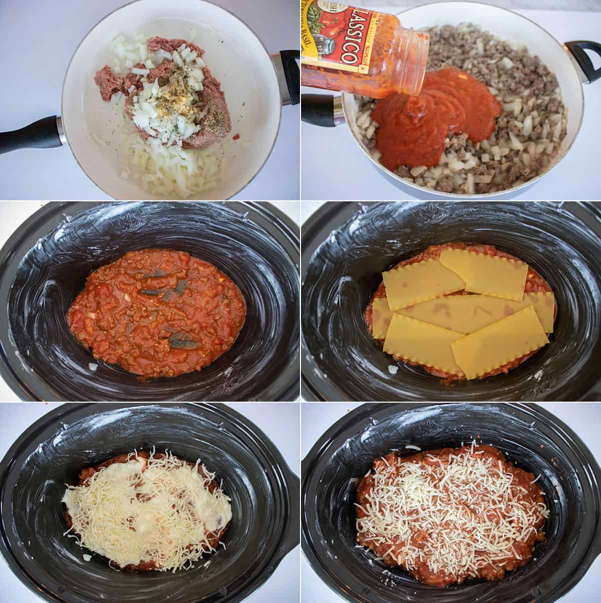 How to make Lasagna in a crockpot.
