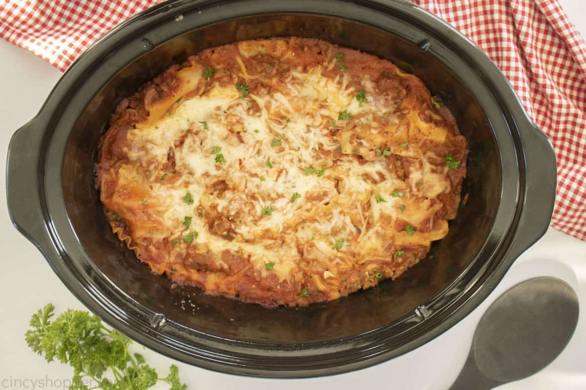 Easy Lasagna in a crockpot.