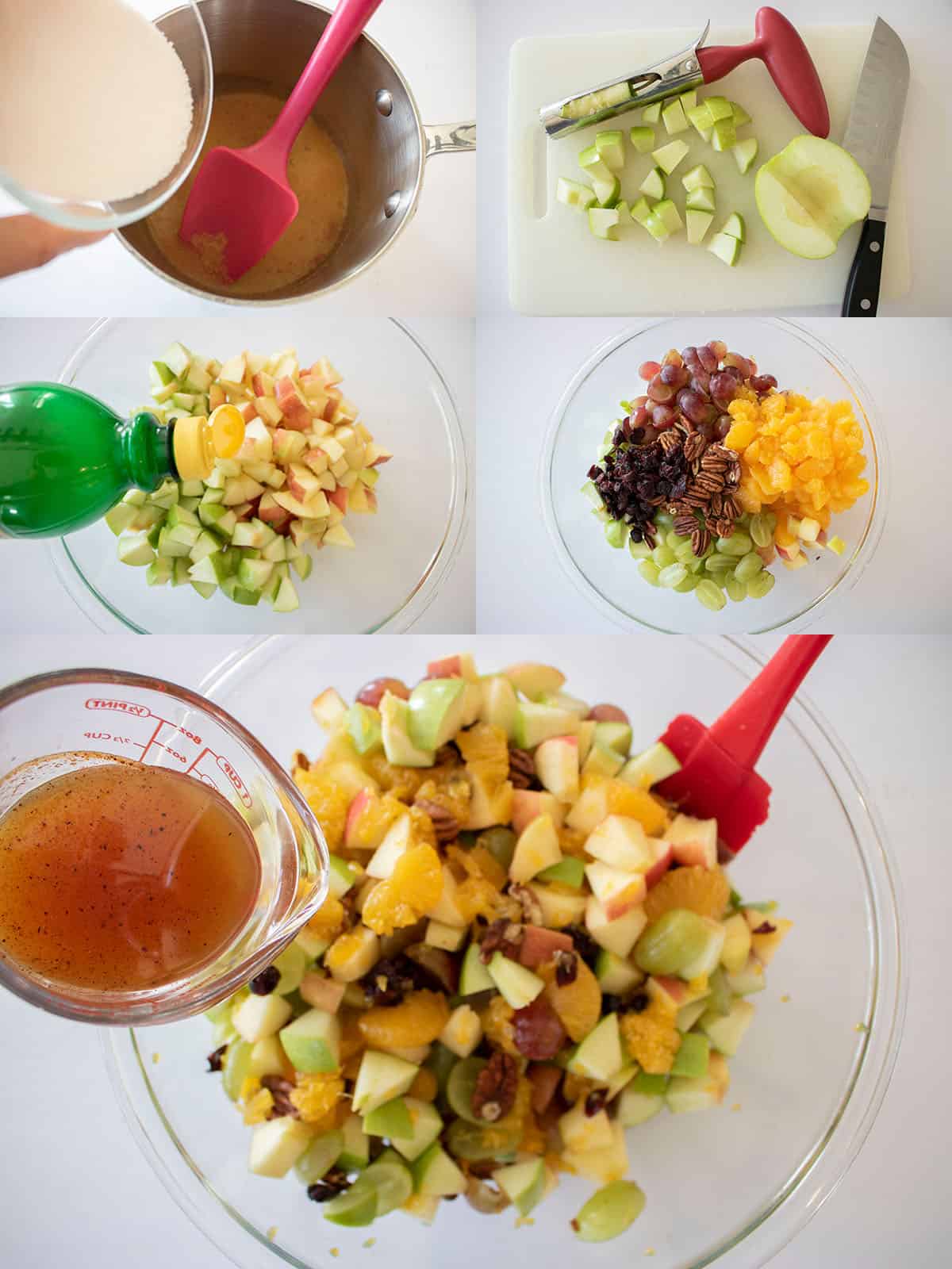Process for How to make Fruit Salad for Thanksgiving.