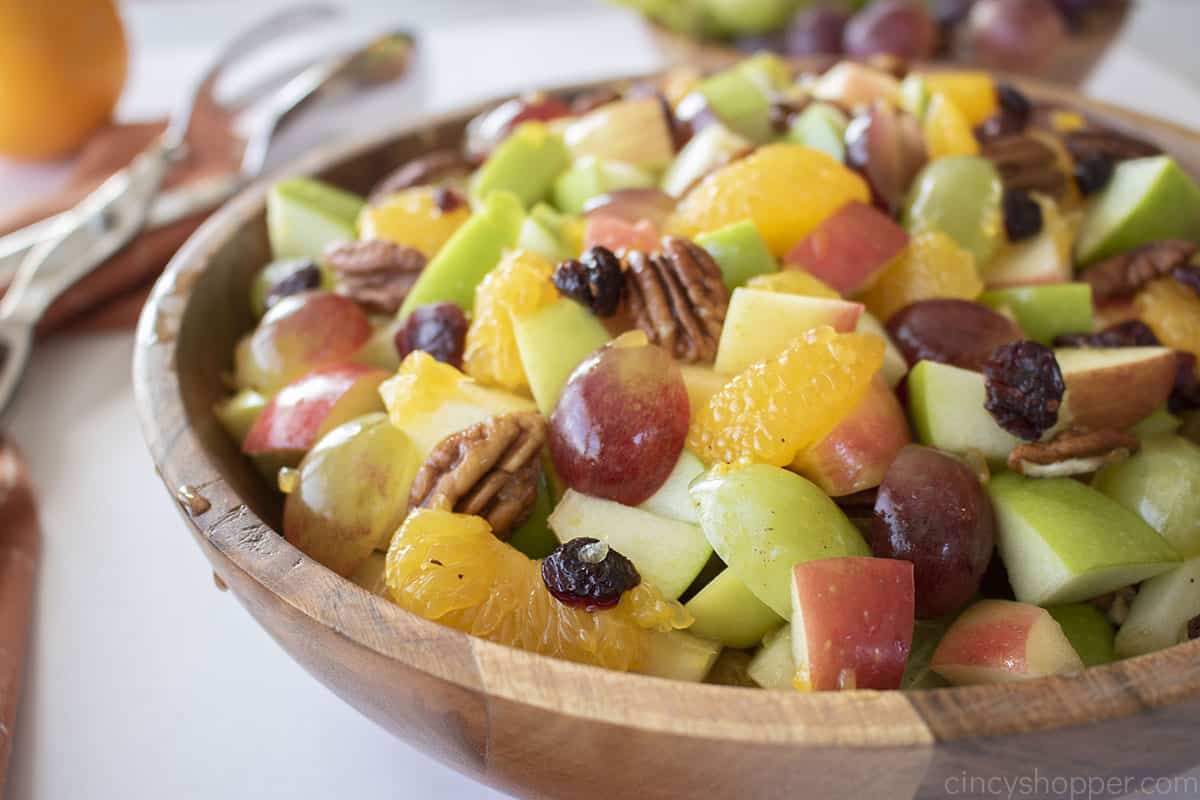 Bowl of Thanksgiving Fruit Salad.