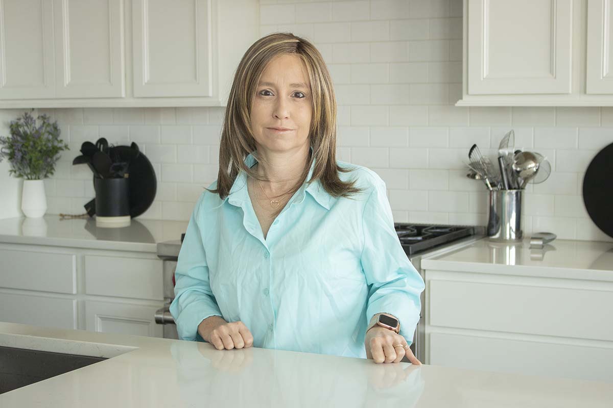 Picture of Jen in the kitchen.