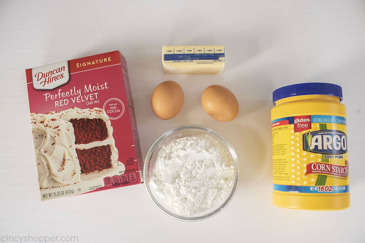 Red Velvet Crinkle Cookies Ingredients