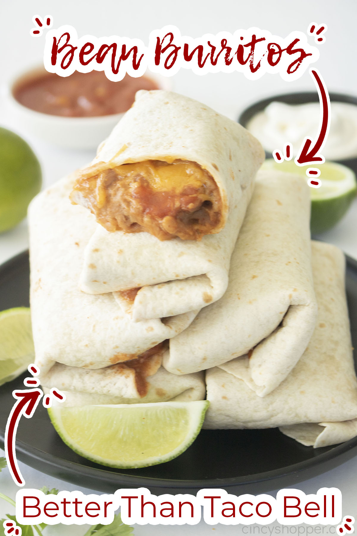 Text on image Bean Burritos Better than Taco Bell.